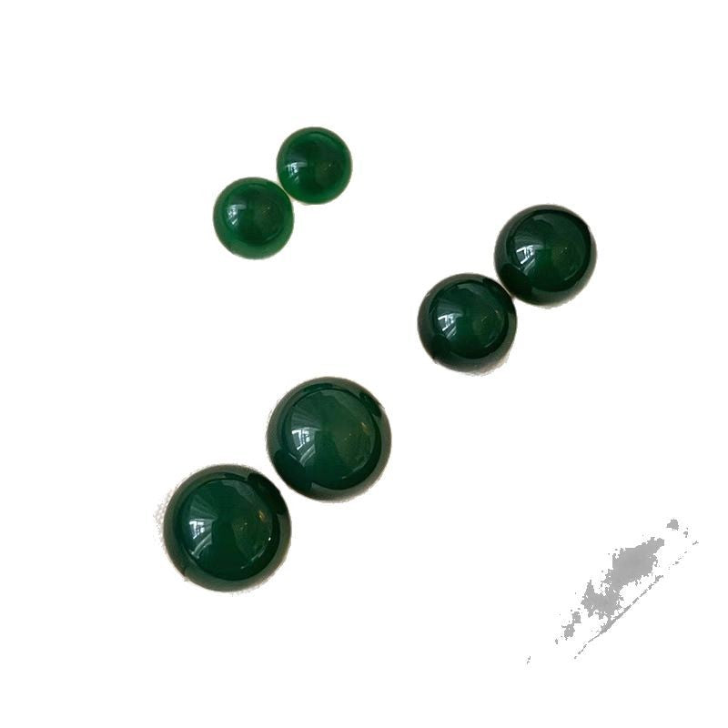 S925 Sterling Silver Emerald Bead Stud Earrings - Niche Vintage High-End Earrings - Elegant, Stylish, and Versatile