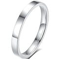99% pure silver flat polished couple rings with inner closed design, exquisite silver jewelry, fresh and sweet.