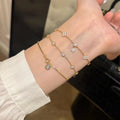 S925 Sterling Silver Bubble Diamond Snake Bracelet - A sophisticated and elegant jewelry bracelet with a unique design.