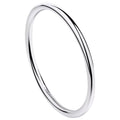 Plain silver bangle for women, closed design, 9999 pure silver, youthful style, smooth and solid finish, simple jewelry.