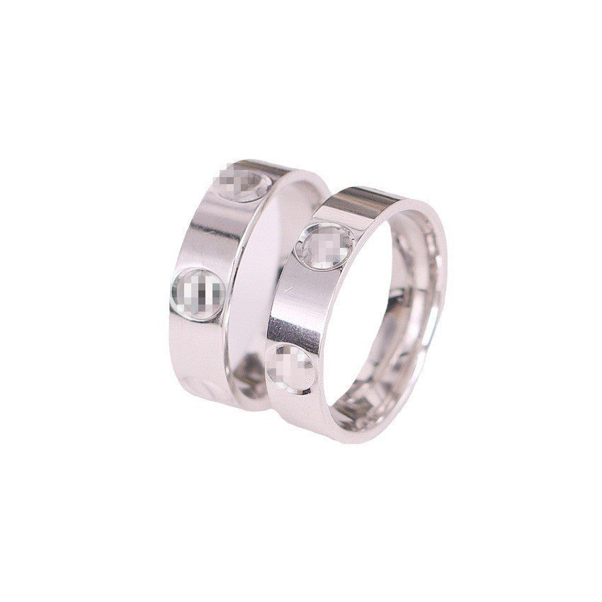 One-line engraved ring, S925 sterling silver, wide and thick, unisex, versatile, closed-loop, fashionable, suitable for everyday wear, high-end luxury ring.